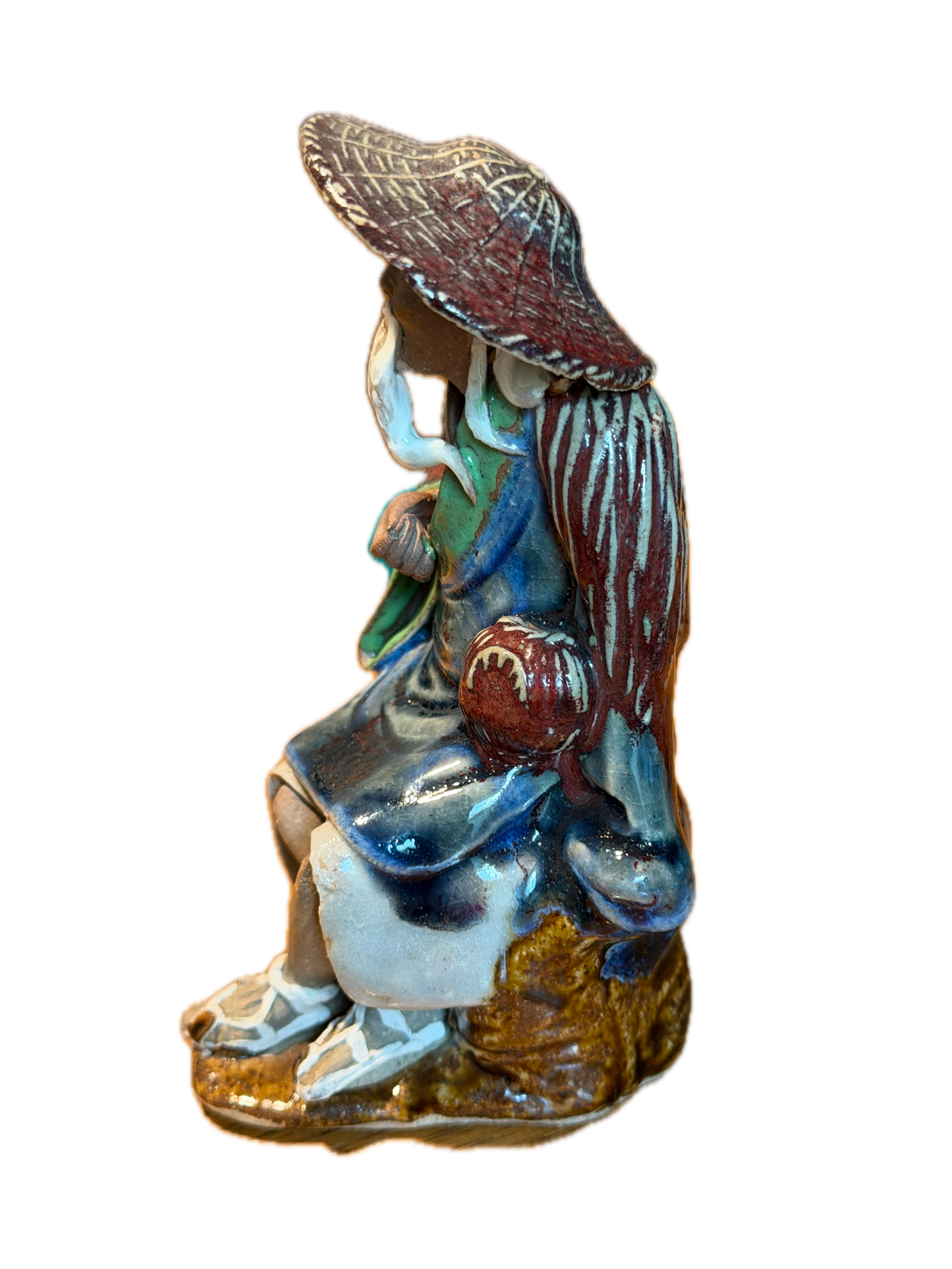 Antique Chinese Mudman - Wiseman Flambe