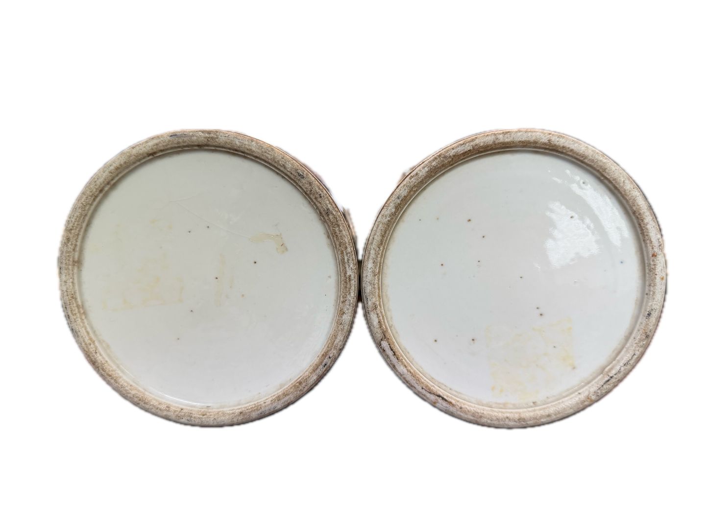 Pair of 19th C Blue and White Hat Stands