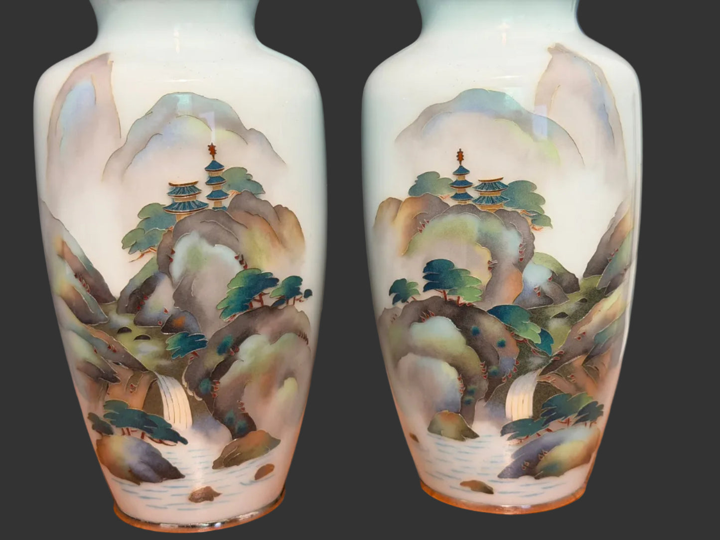 Pair of Japanese Cloisonne Vases