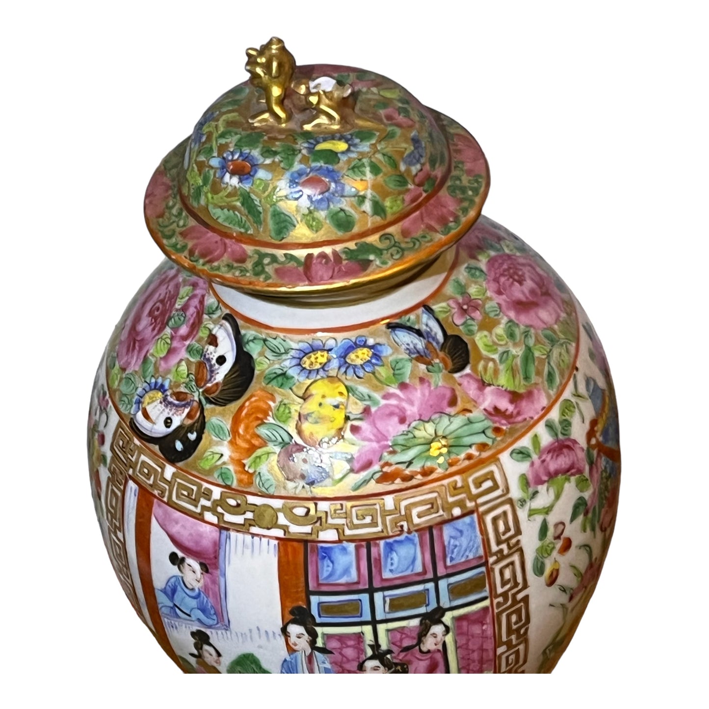 19th Century Rose Mandarin Porcelain Vase