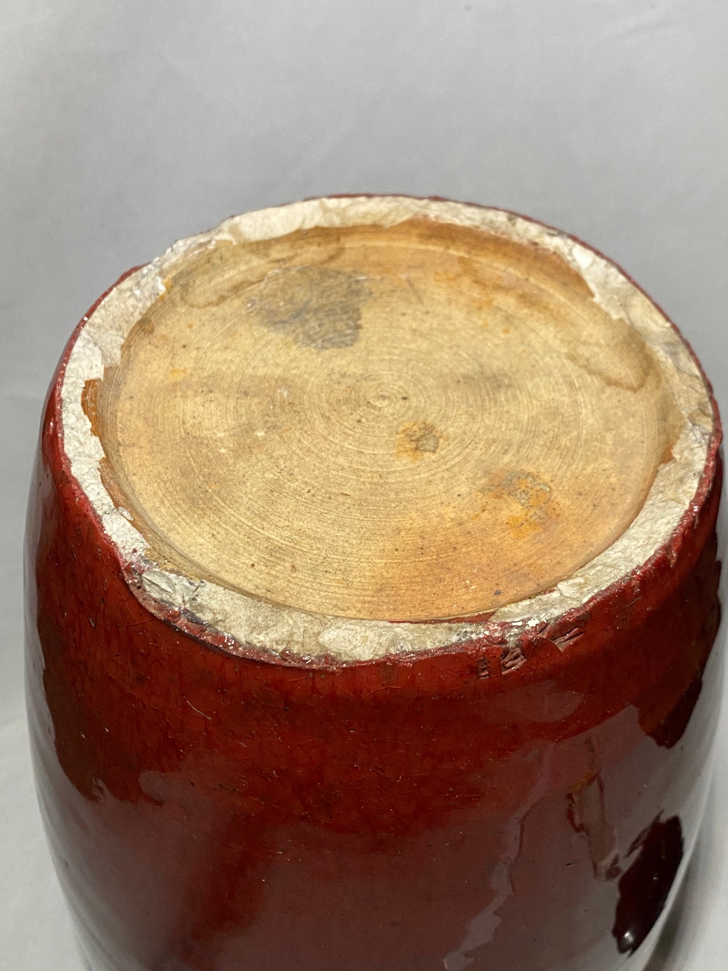 19th Century Chinese Ox Blood Melon Jar