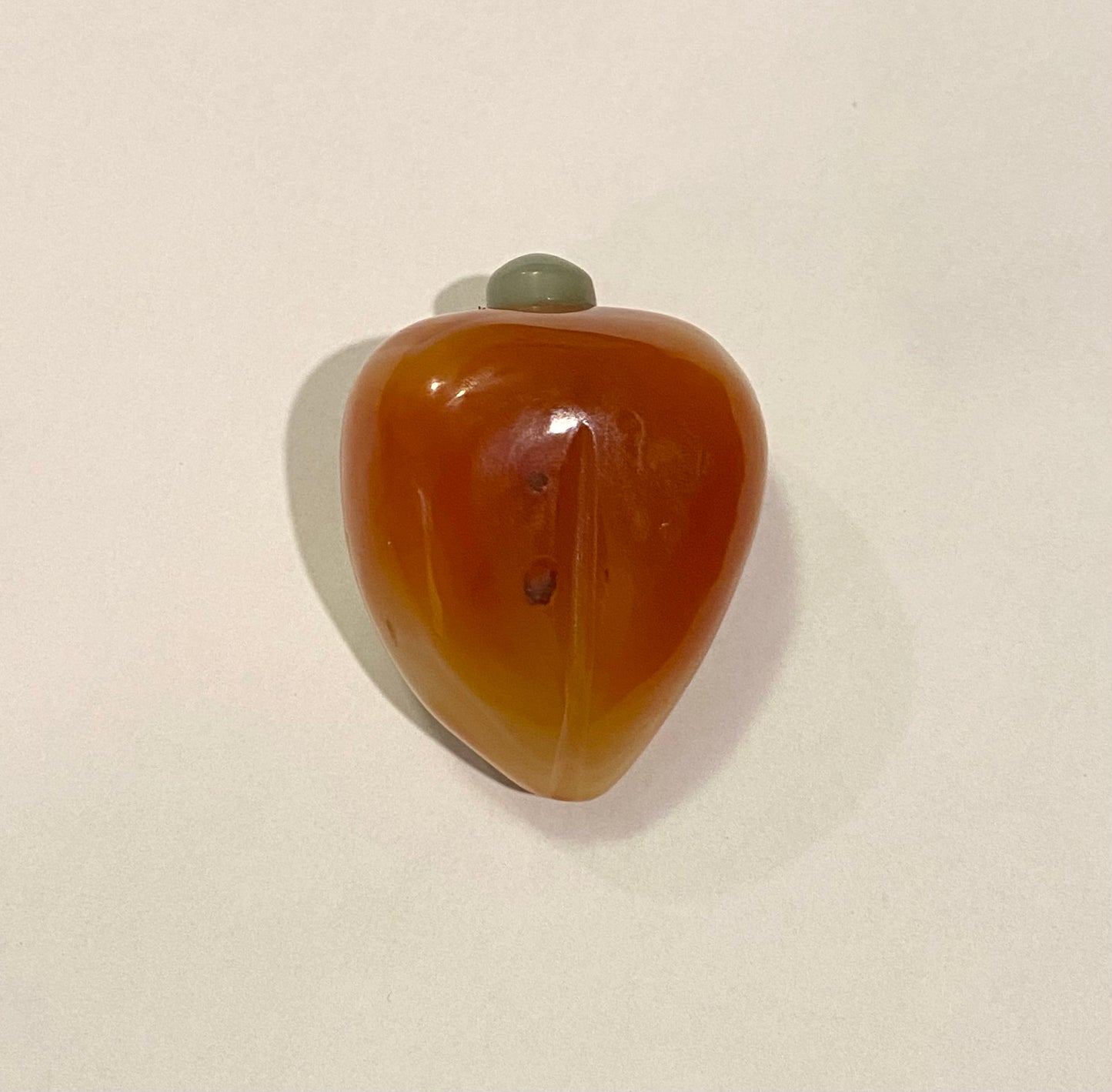 Peach Form Carnelian Snuff Bottle