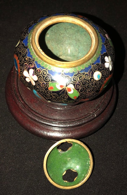 Meiji Period Cloisonne Tripod Censer