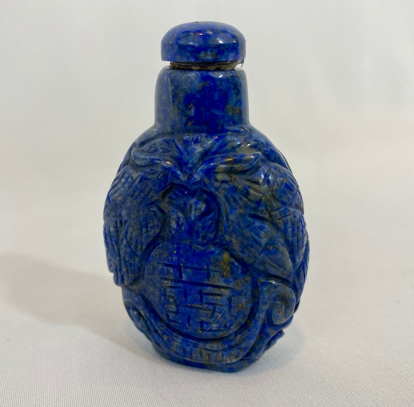 Carved Lapis Lazuli Snuff Bottle