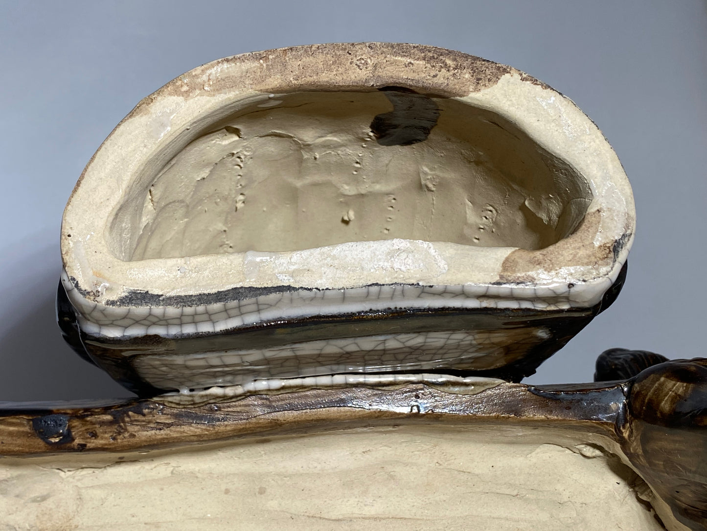 Shiwan Crackle Glaze Statue of Official