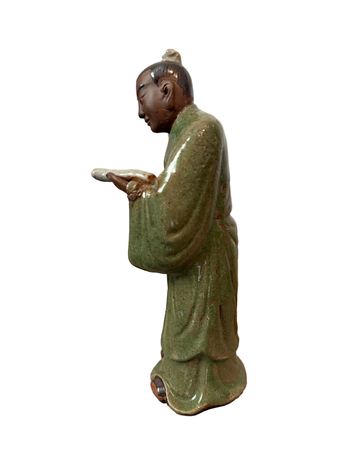 Green ceramic figure