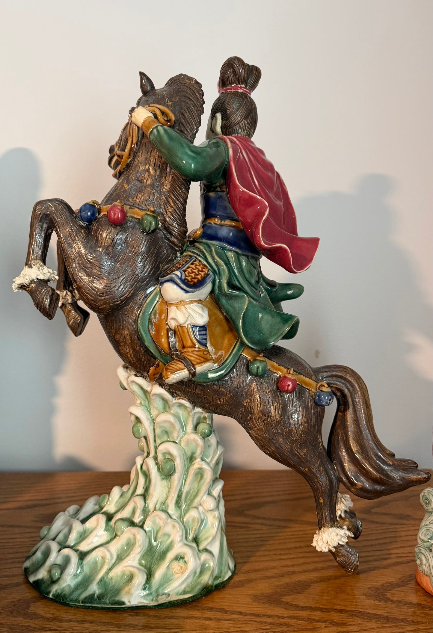 Vintage Chinese Roof Tile - Warrior on Horseback