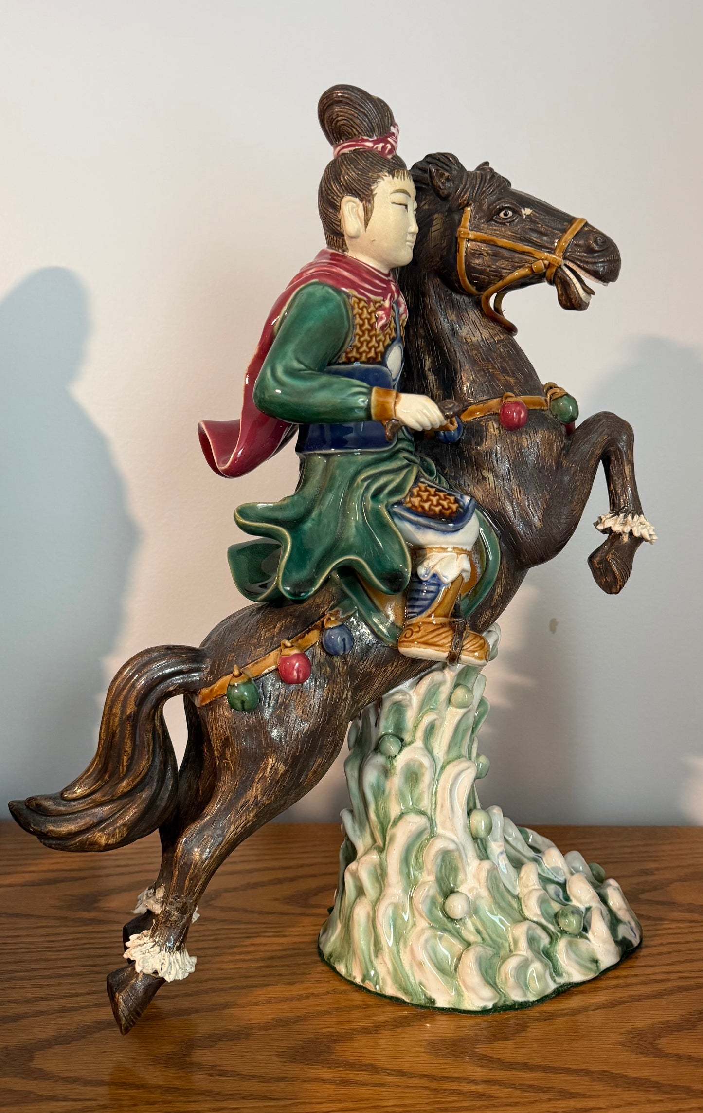 Vintage Chinese Roof Tile - Warrior on Horseback