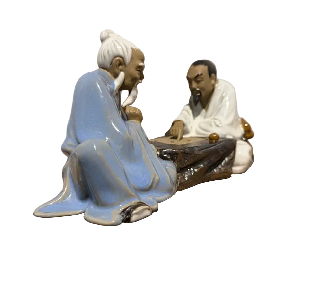 Vintage Chinese Mudman - Men Playing Xiangqi