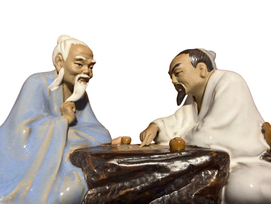Vintage Chinese Mudman - Men Playing Xiangqi