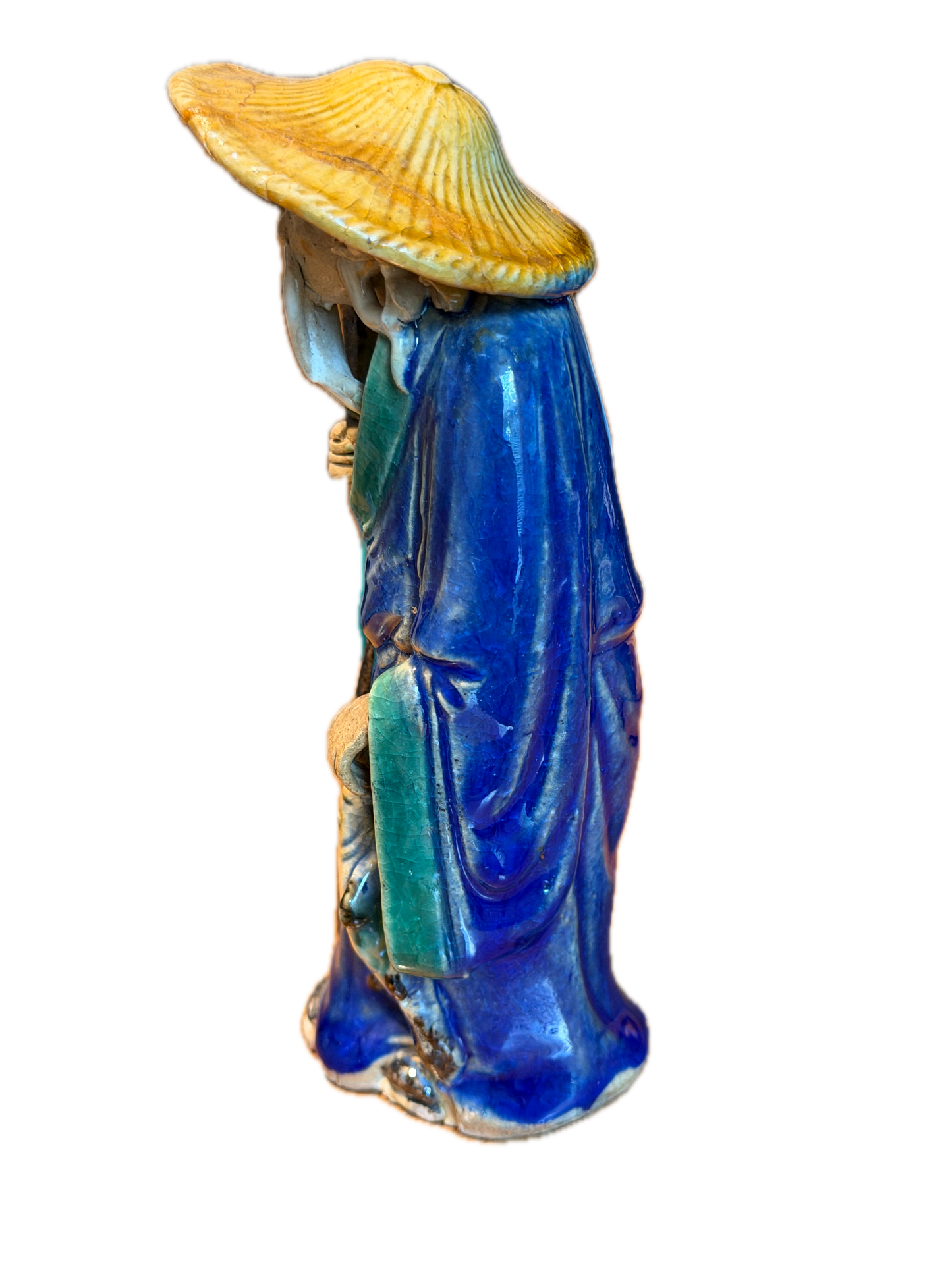 Antique Chinese Mudman - Fisherman with Staff