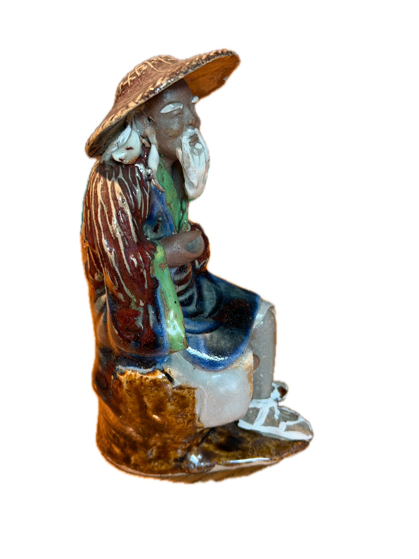 Antique Chinese Mudman - Wiseman Flambe