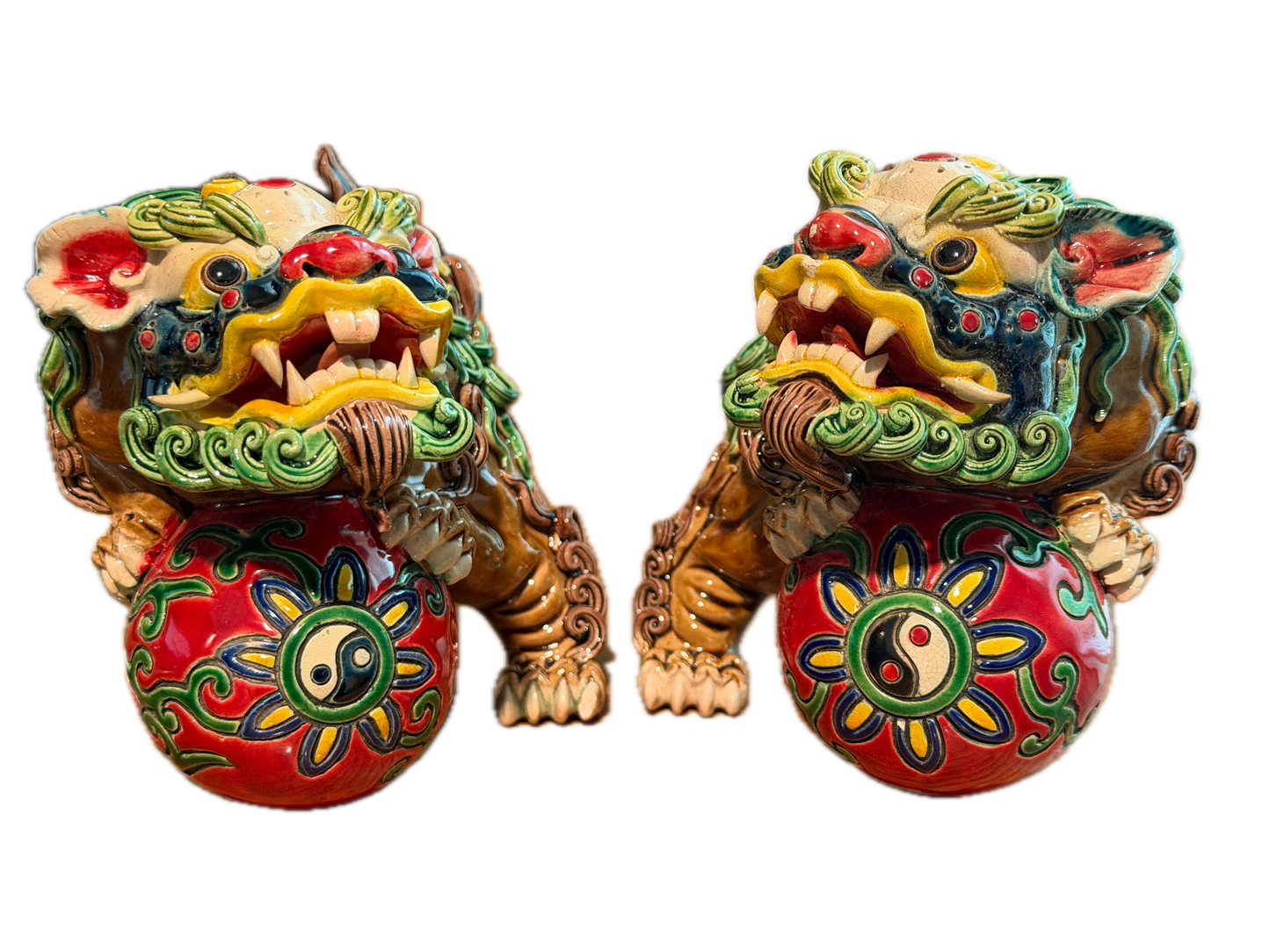 Pair of Contemporary Foo Dogs - San Tao Fang