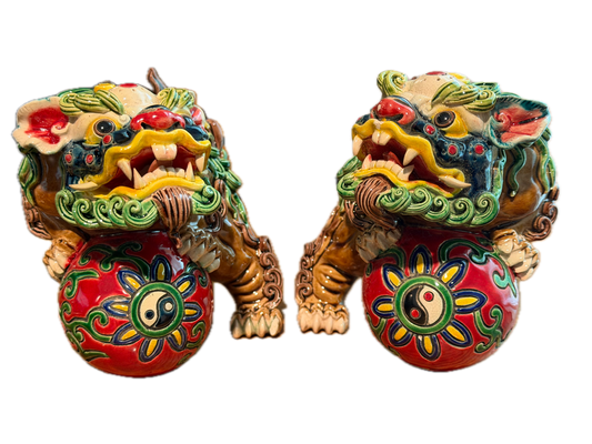 Pair of Contemporary Foo Dogs - San Tao Fang