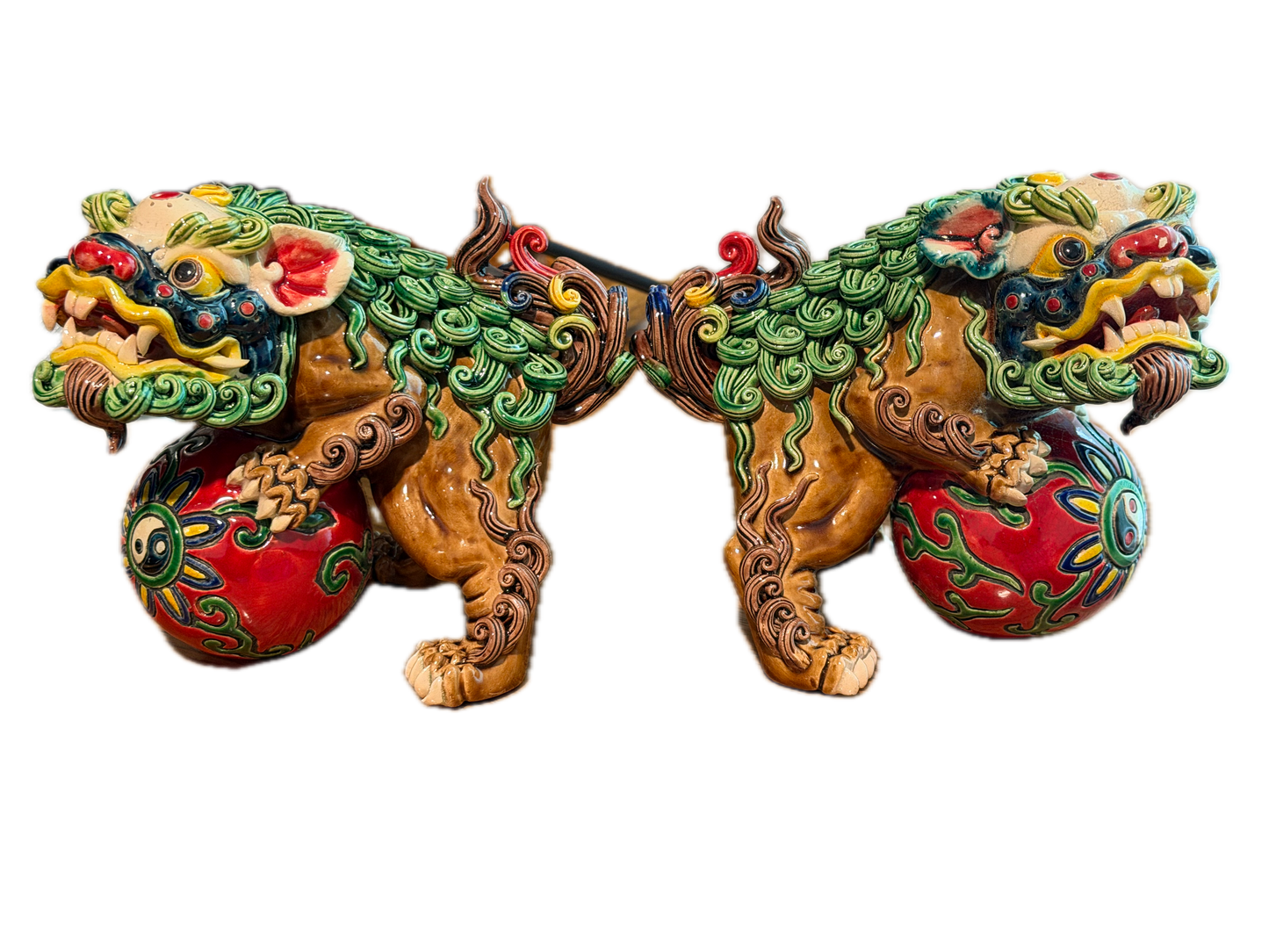 Pair of Contemporary Foo Dogs - San Tao Fang
