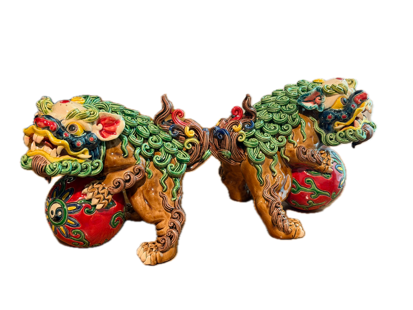Pair of Contemporary Foo Dogs - San Tao Fang