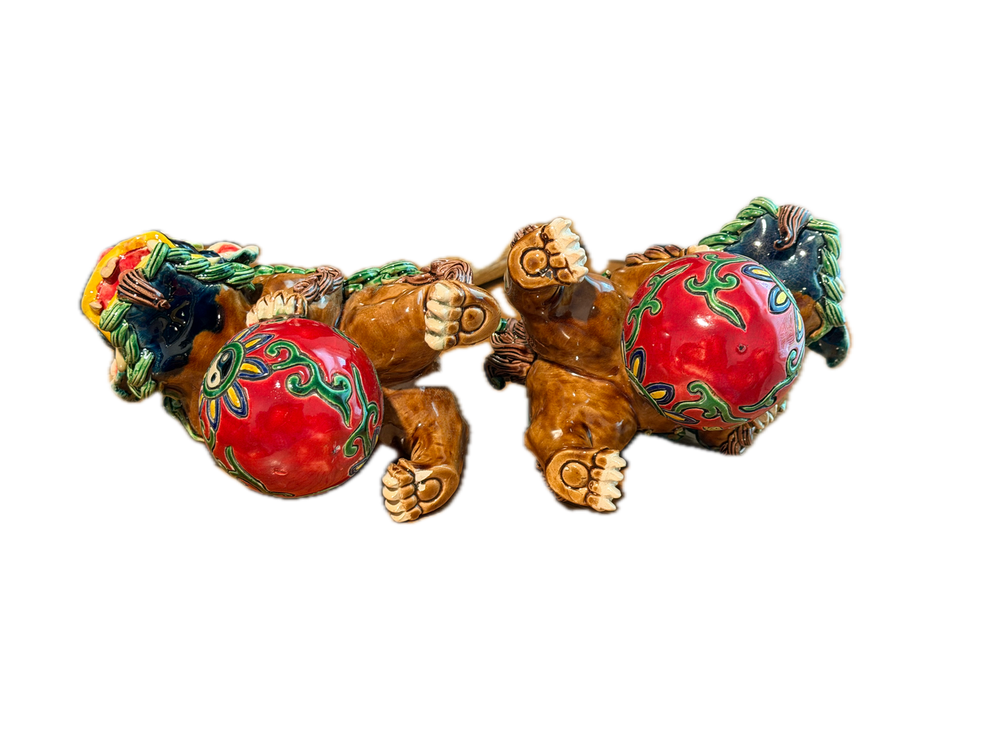 Pair of Contemporary Foo Dogs - San Tao Fang