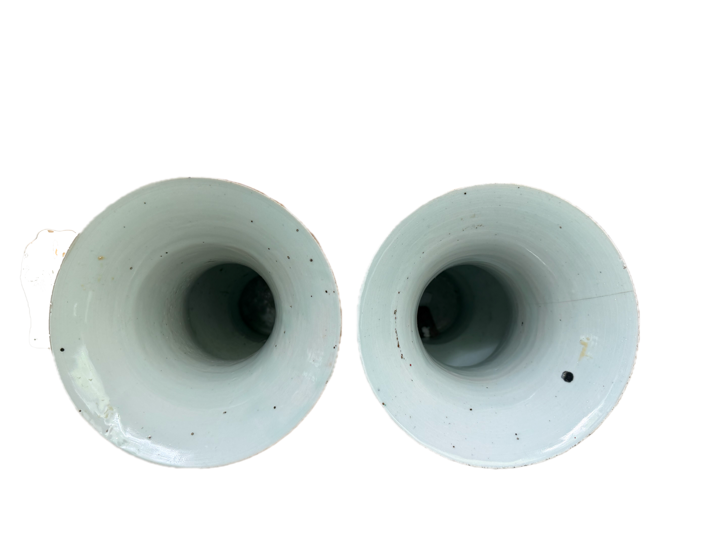 Pair of 19th C Yen Yen Vase - Hundred Antiques