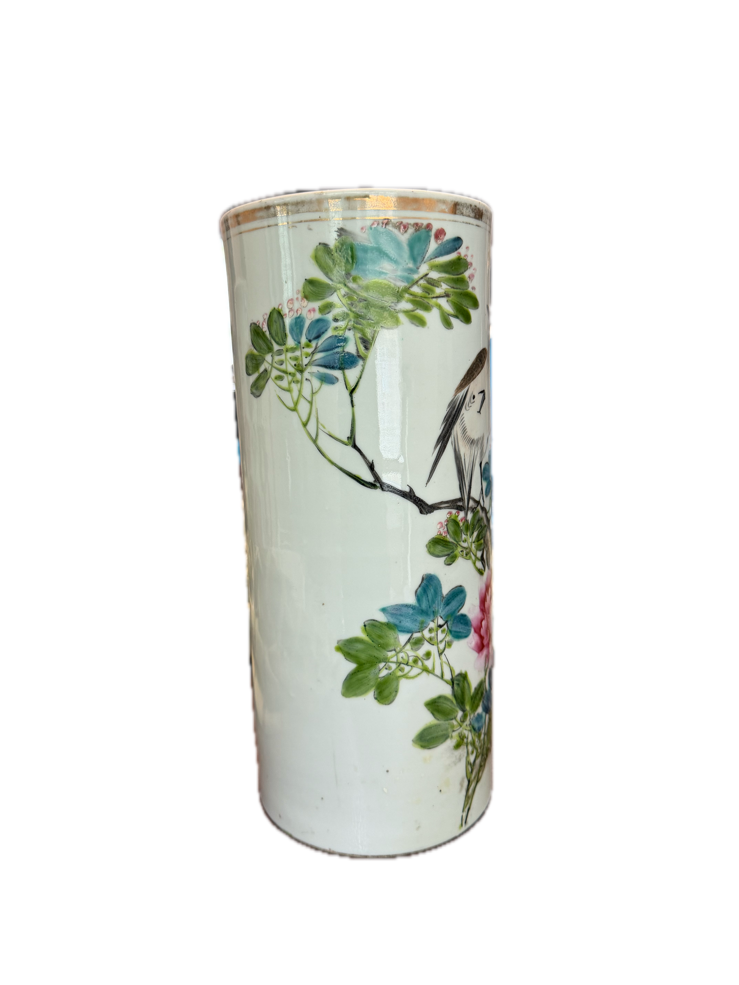 Republic Period Chinese Porcelain Hat Stand - Gilt Trim