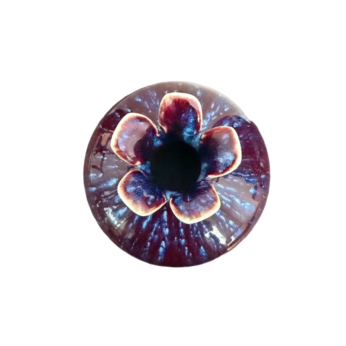 20th C Chinese Flambe Pomegranate Vase