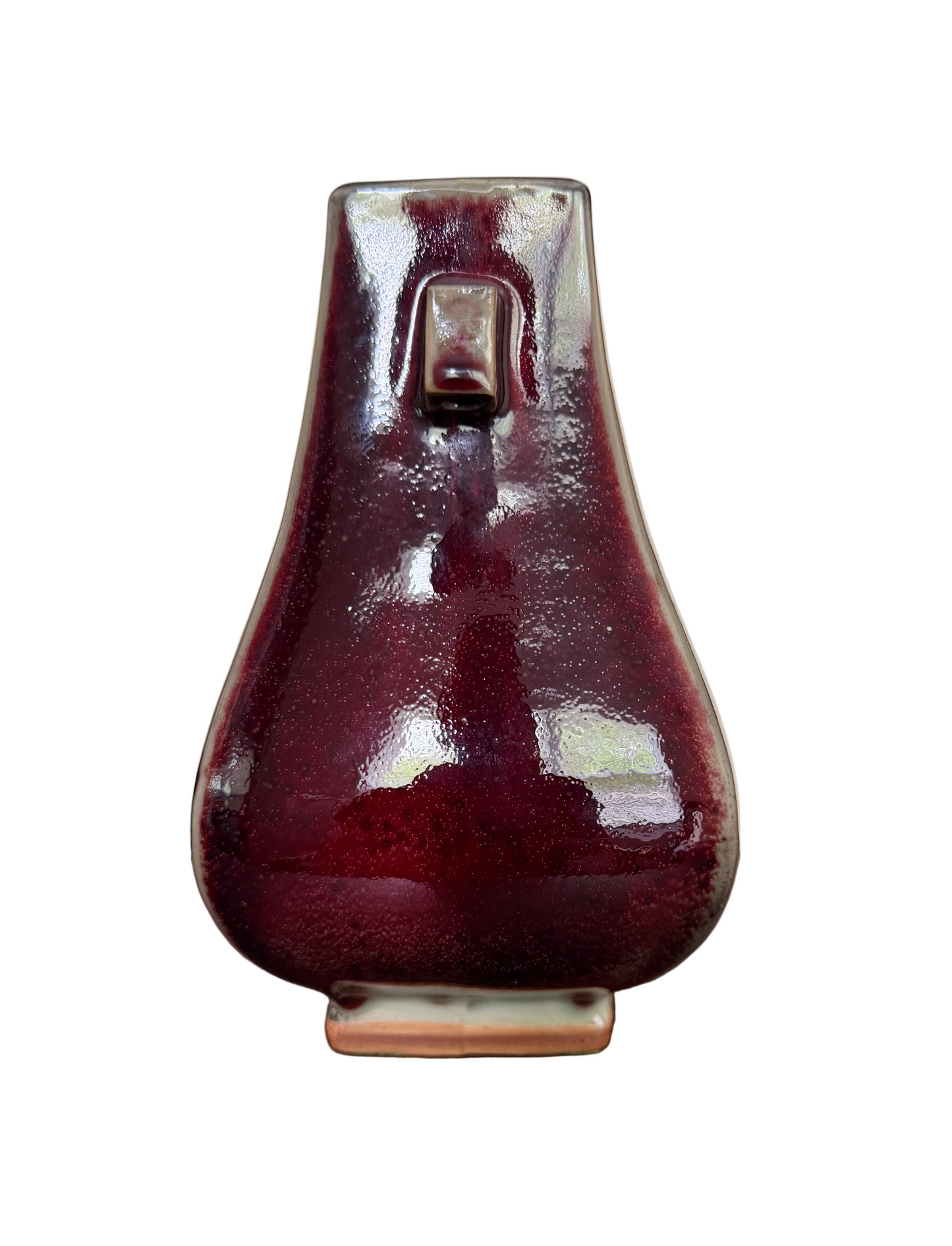 red vase on white background