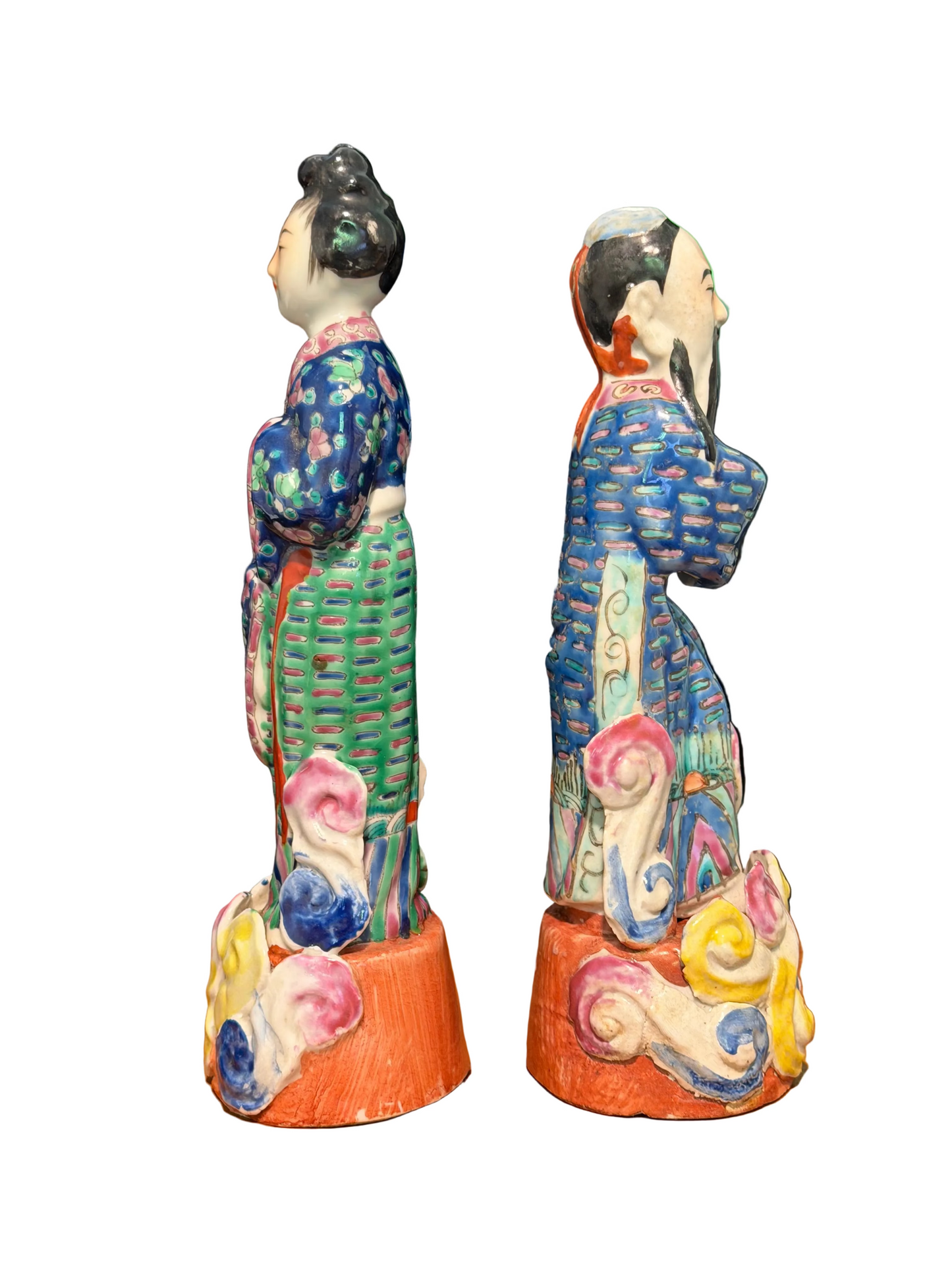 Late 19th Pair of Chinese Porcelain Statues