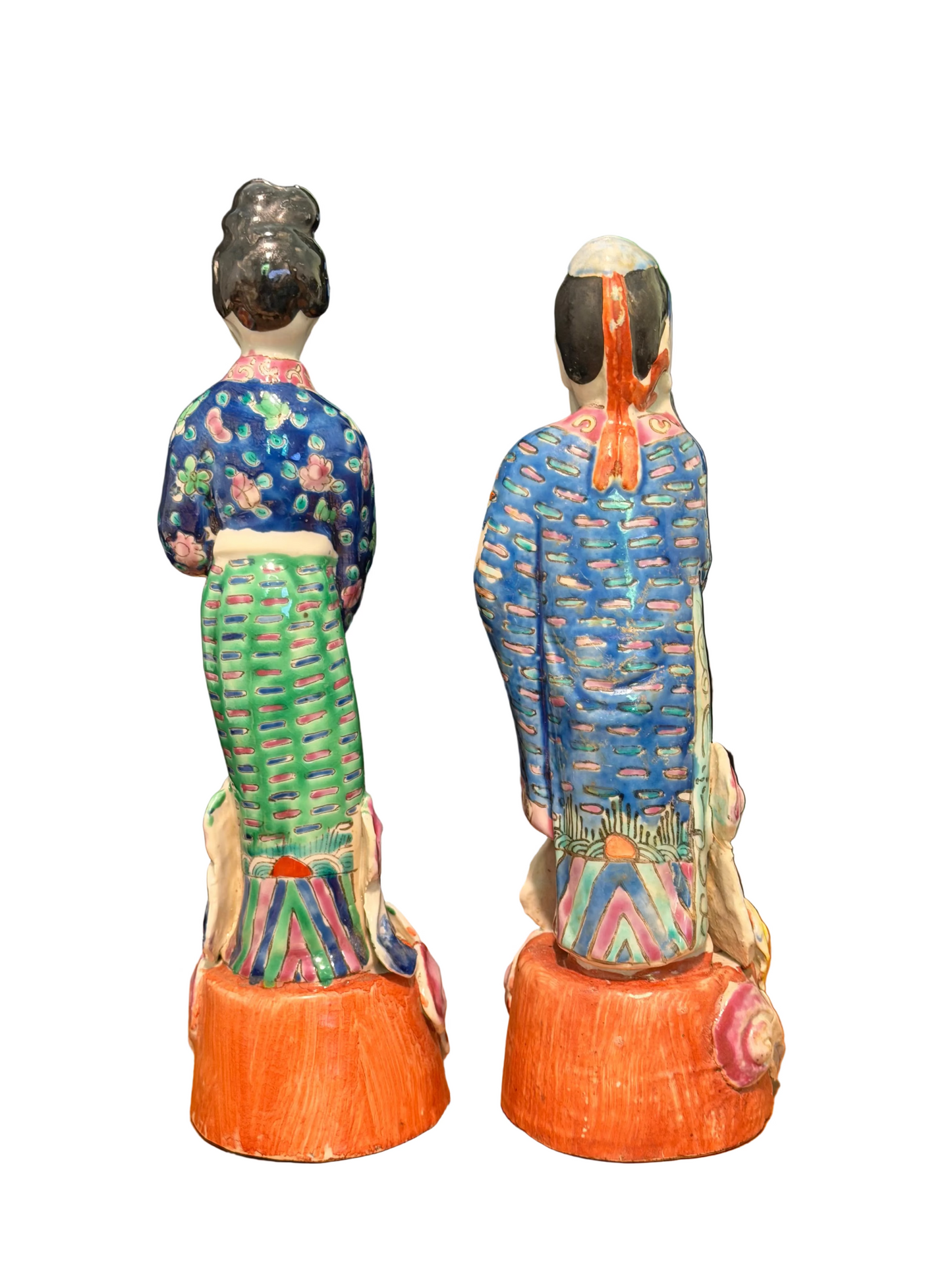 Late 19th Pair of Chinese Porcelain Statues