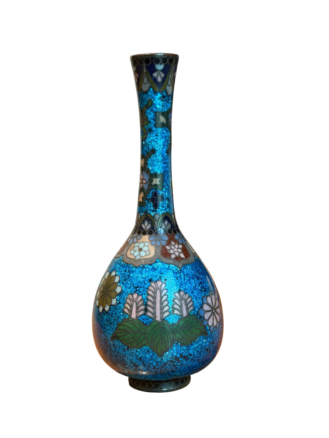 Meiji Period Japanese Cloisonne Bottle Vase