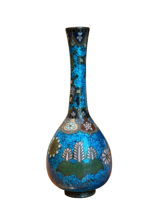 Meiji Period Japanese Cloisonne Bottle Vase