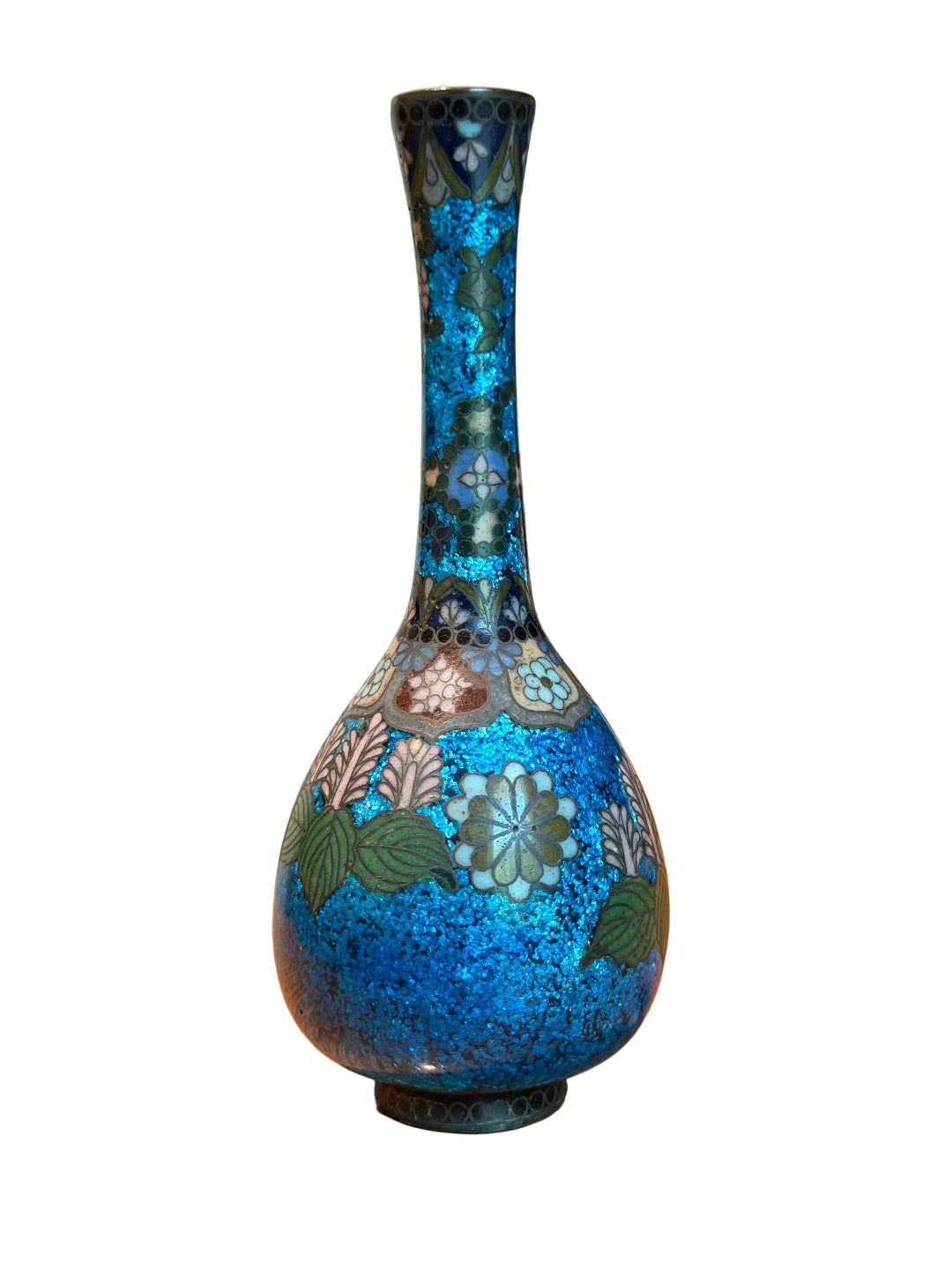 Meiji Period Japanese Cloisonne Bottle Vase