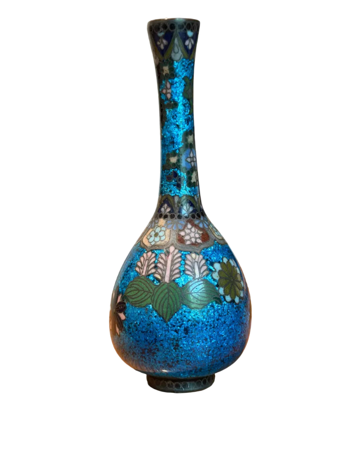 Meiji Period Japanese Cloisonne Bottle Vase