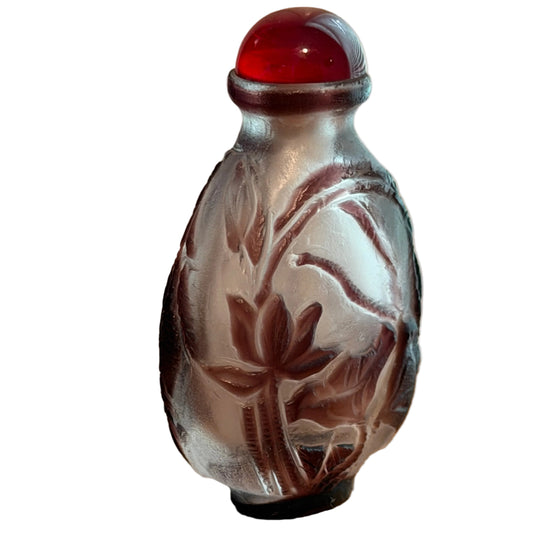Chinese Aubergine Peking Glass Snuff Bottle