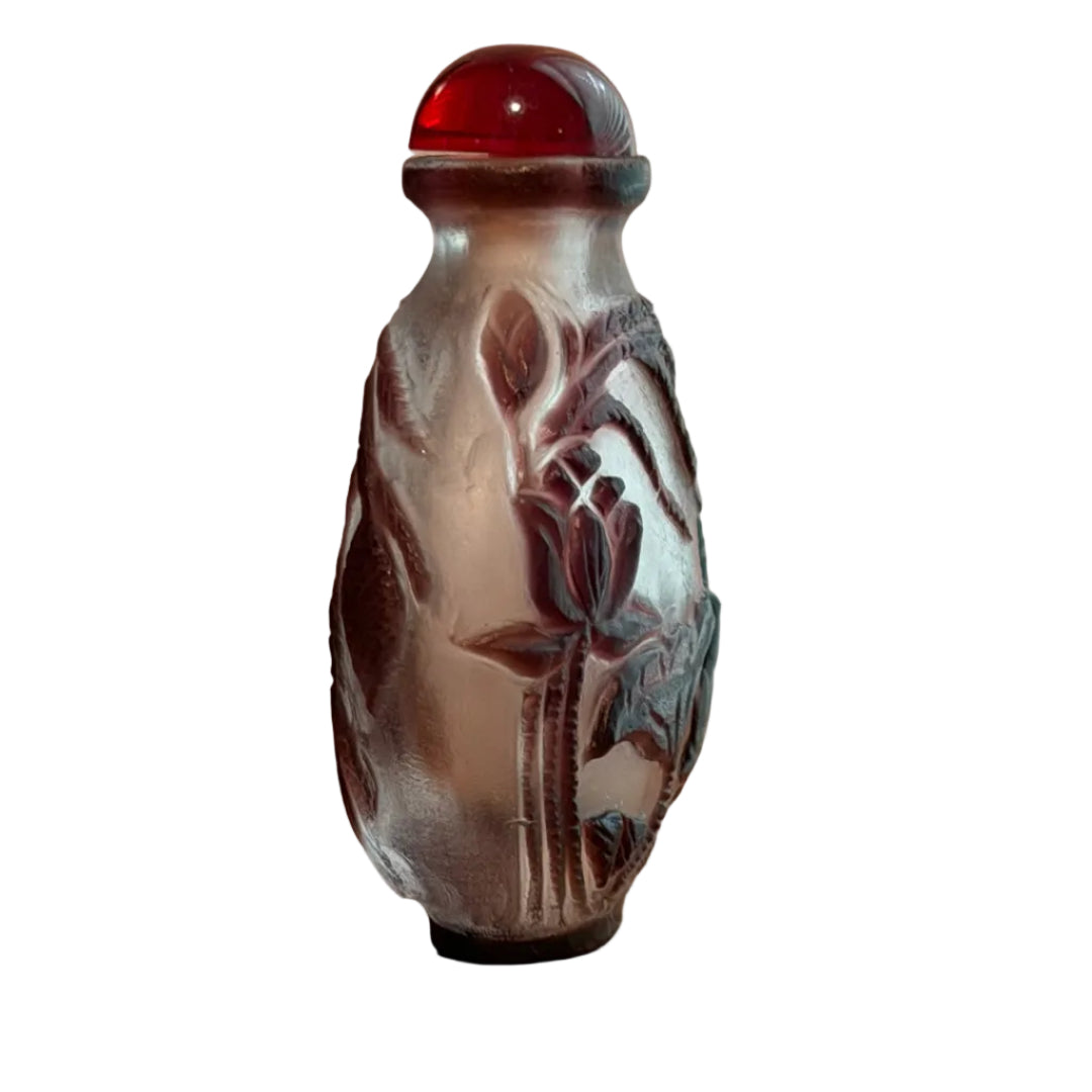 Chinese Aubergine Peking Glass Snuff Bottle