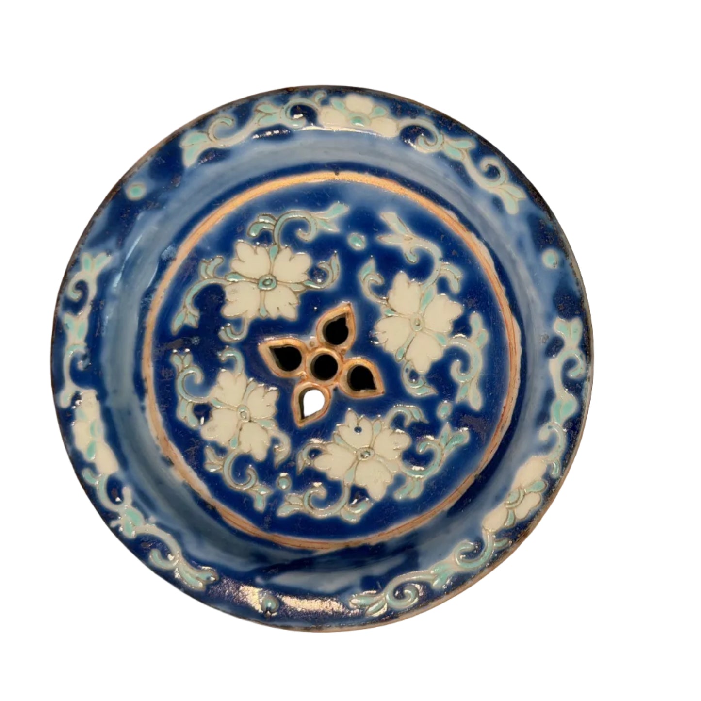 FAMILLE ROSE BLUE-GROUND
