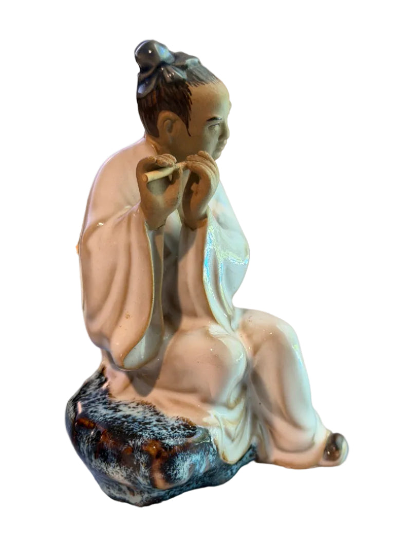 Vintage Chinese Mudman - Playing the Flute
