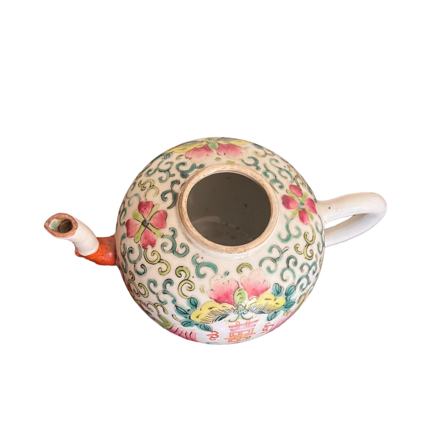 19th C Famille Rose Chinese Porcelain Teapot