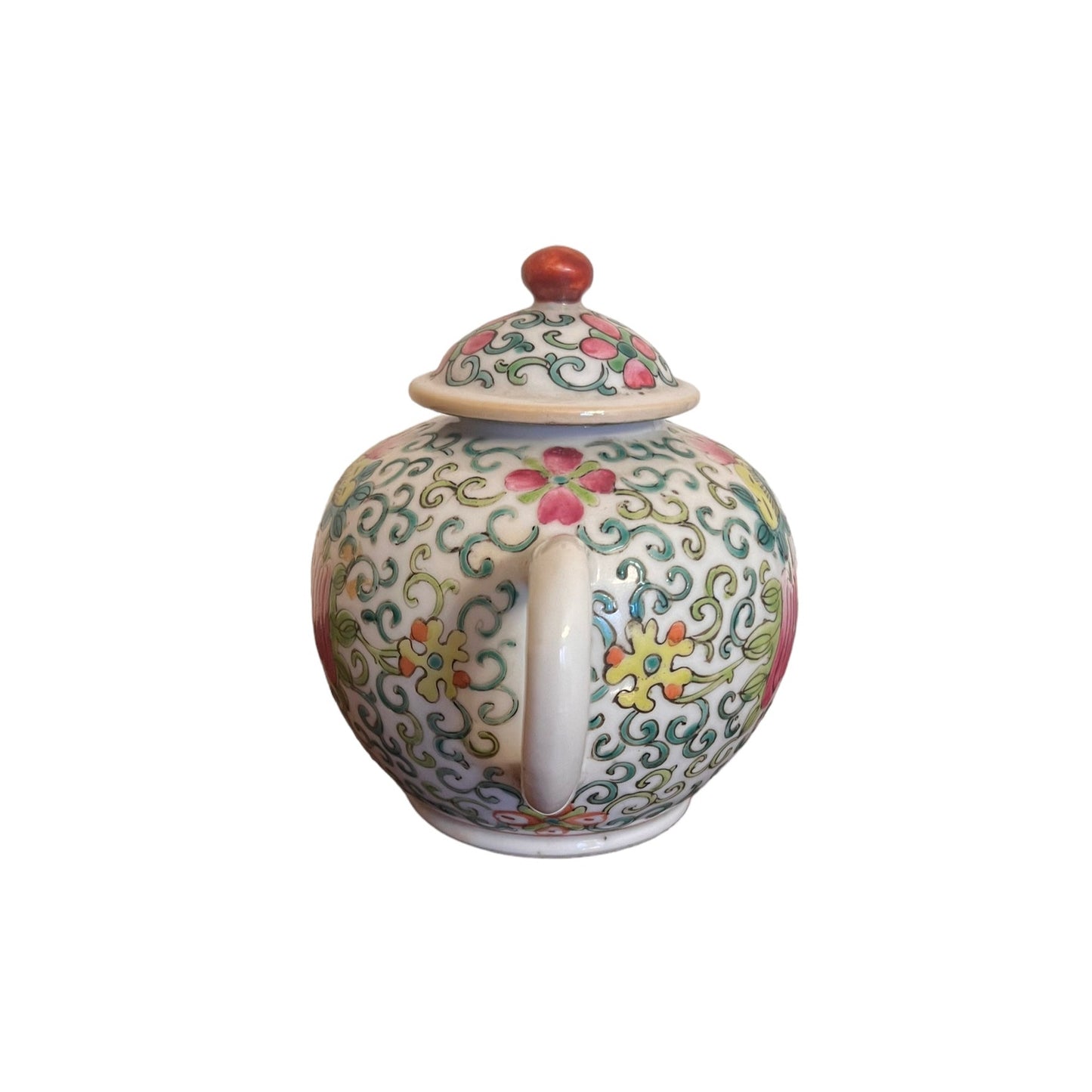 19th C Famille Rose Chinese Porcelain Teapot