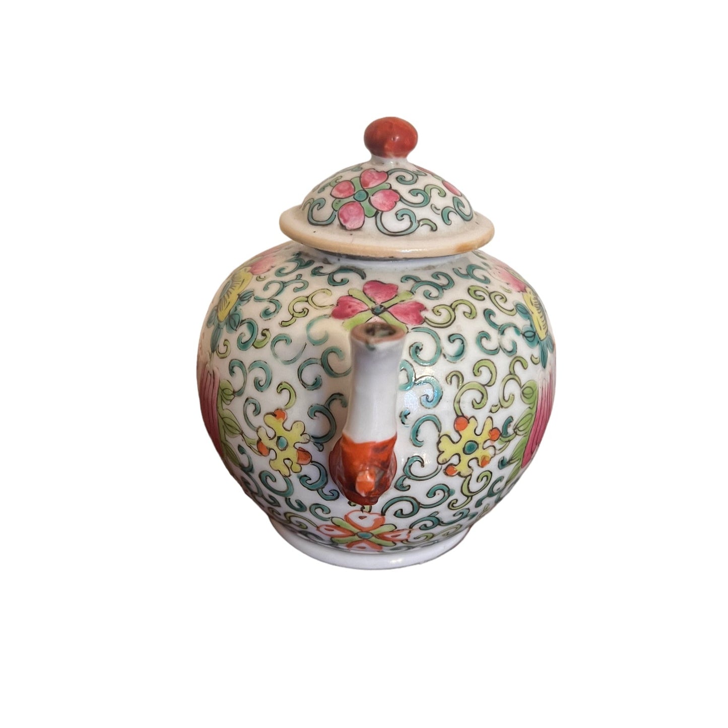 19th C Famille Rose Chinese Porcelain Teapot