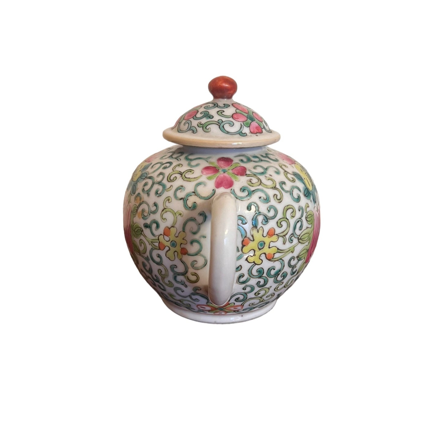 19th C Famille Rose Chinese Porcelain Teapot