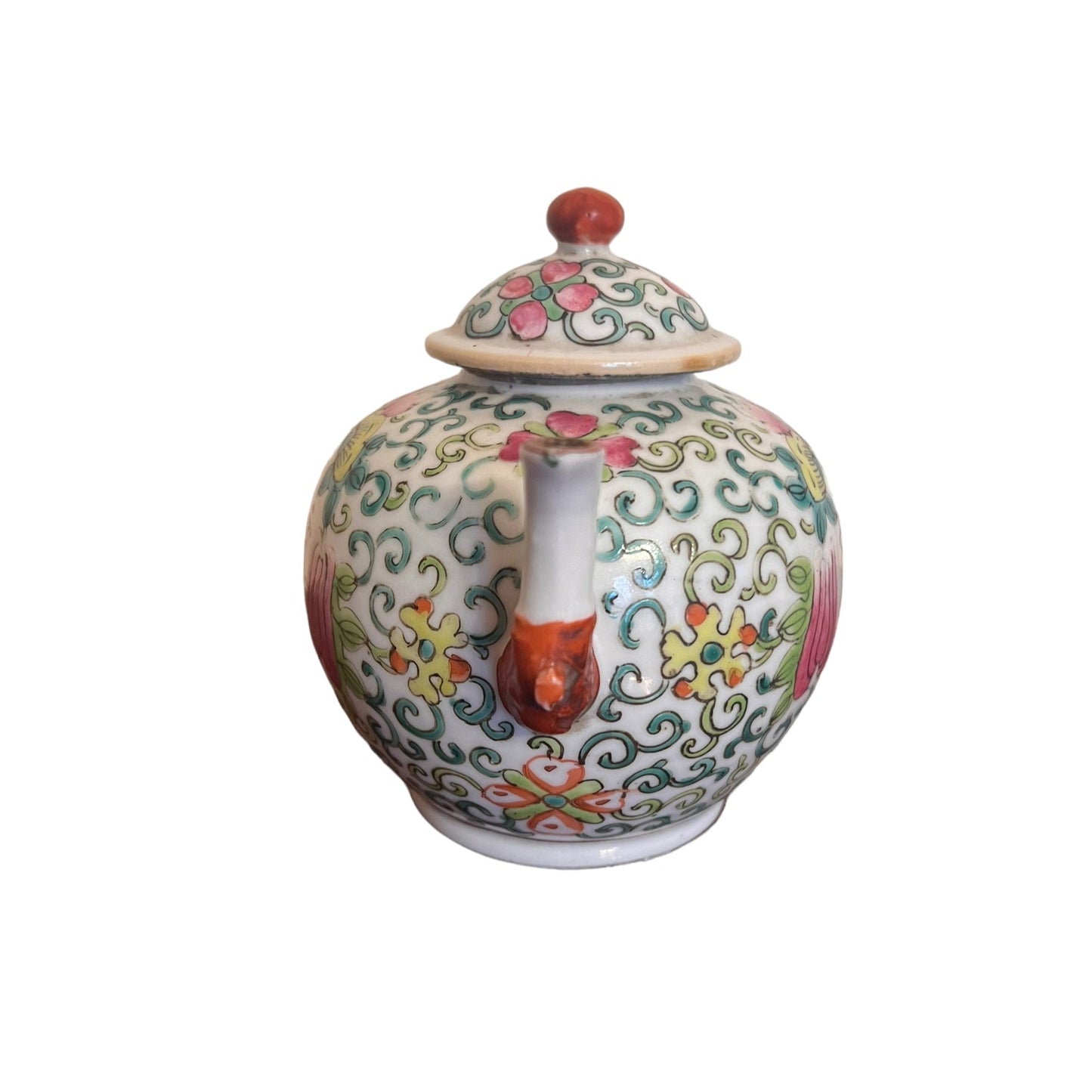 19th C Famille Rose Chinese Porcelain Teapot
