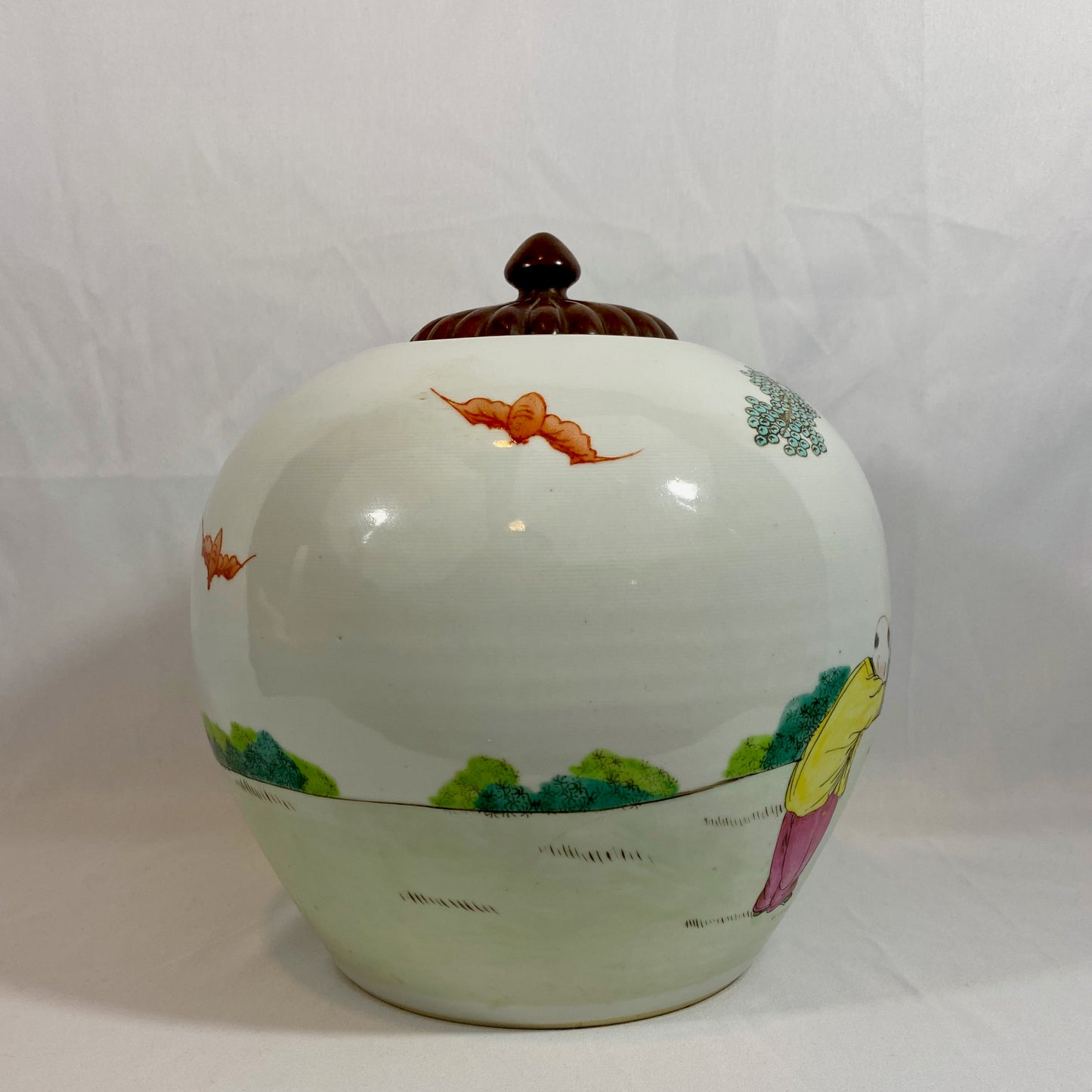 20th Century Chinese Famille Rose Melon Jar