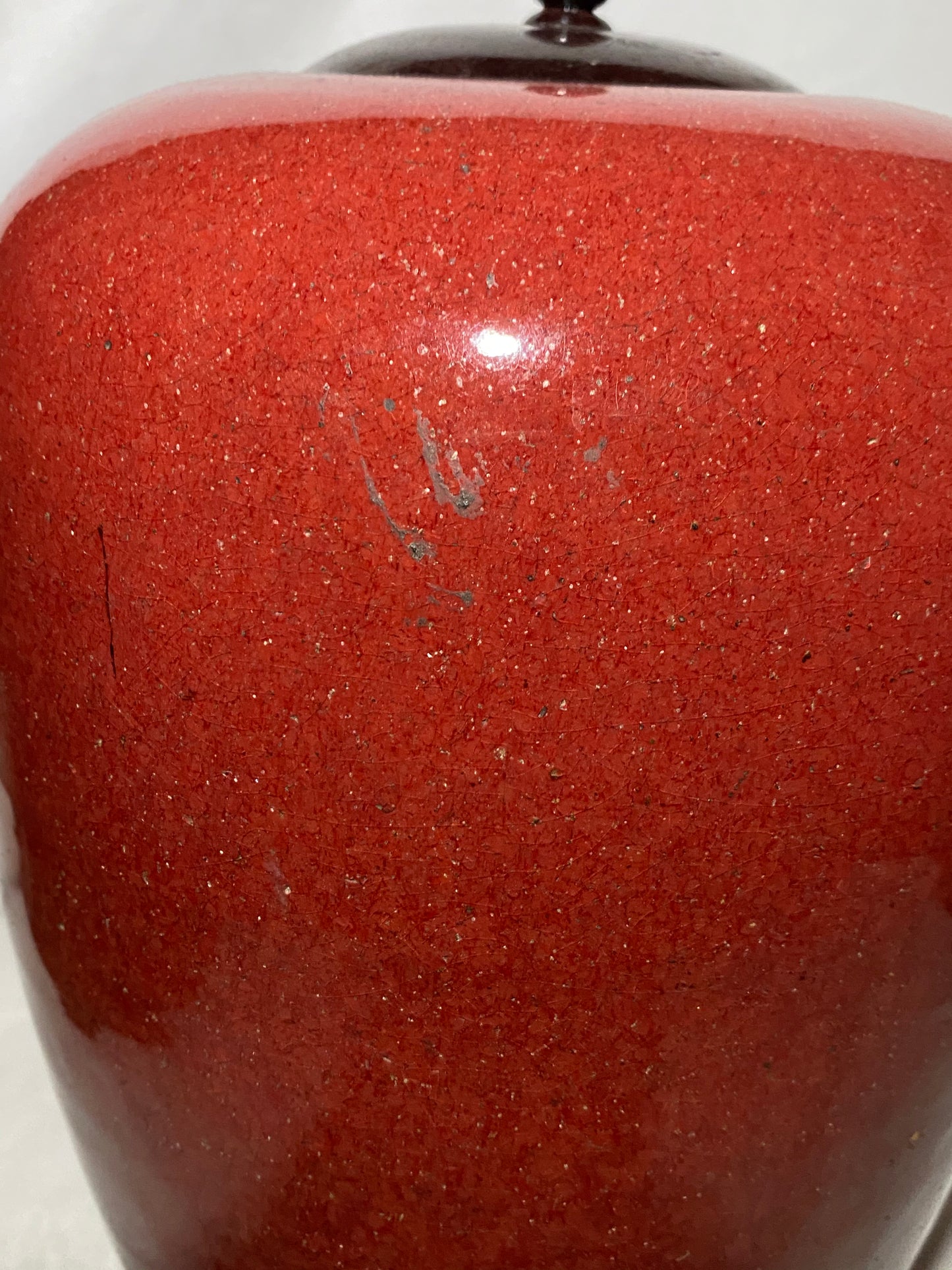 19th Century Chinese Ox Blood Melon Jar