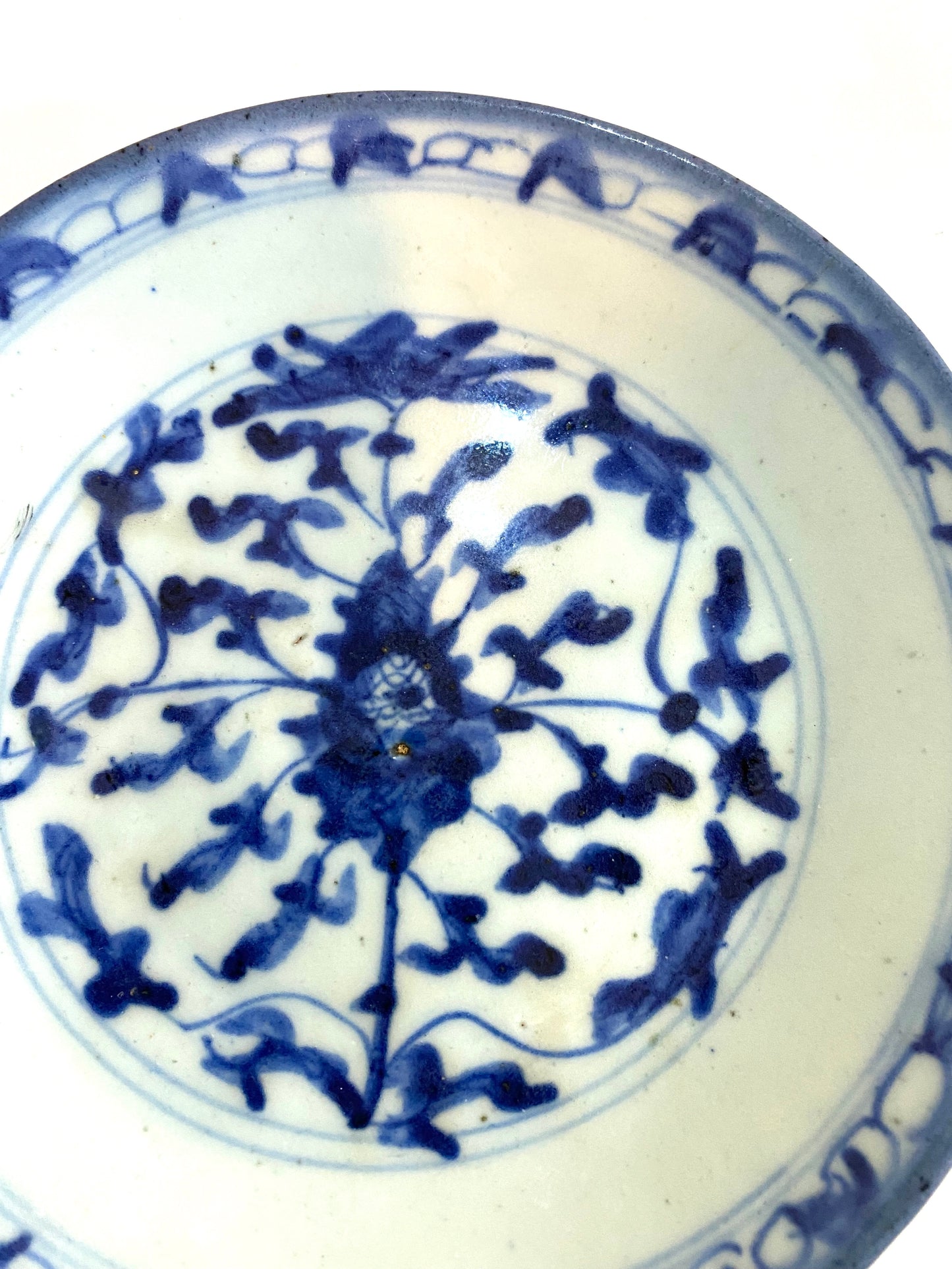 Ming Dynasty Blue and White Minyao Dish Marked