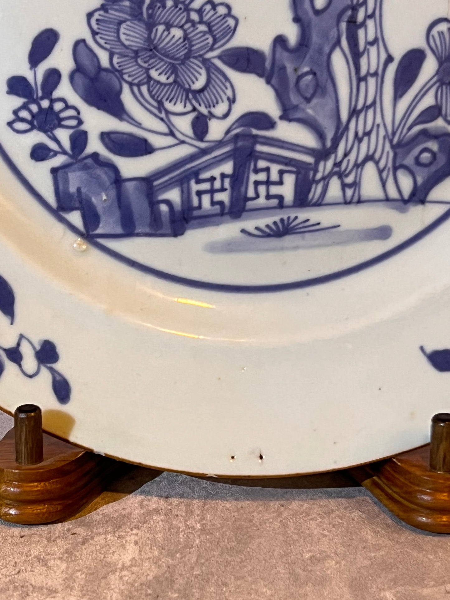 18th C Blue and White Chinese Export Porcelain Plate
