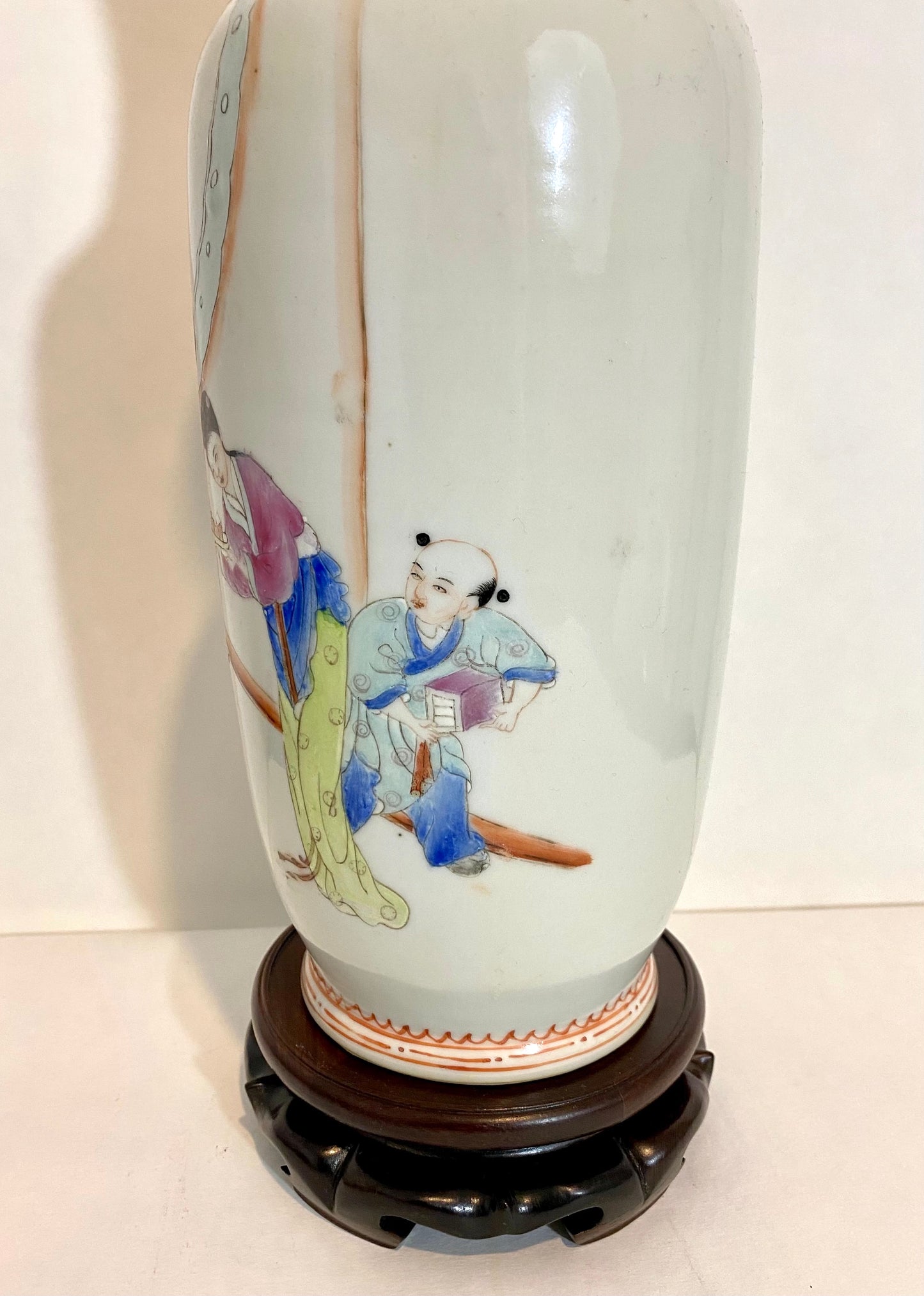 1950s Famille Rose Porcelain Vase