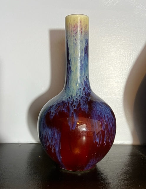 20th Century Chinese Flambe Bottle Vase
