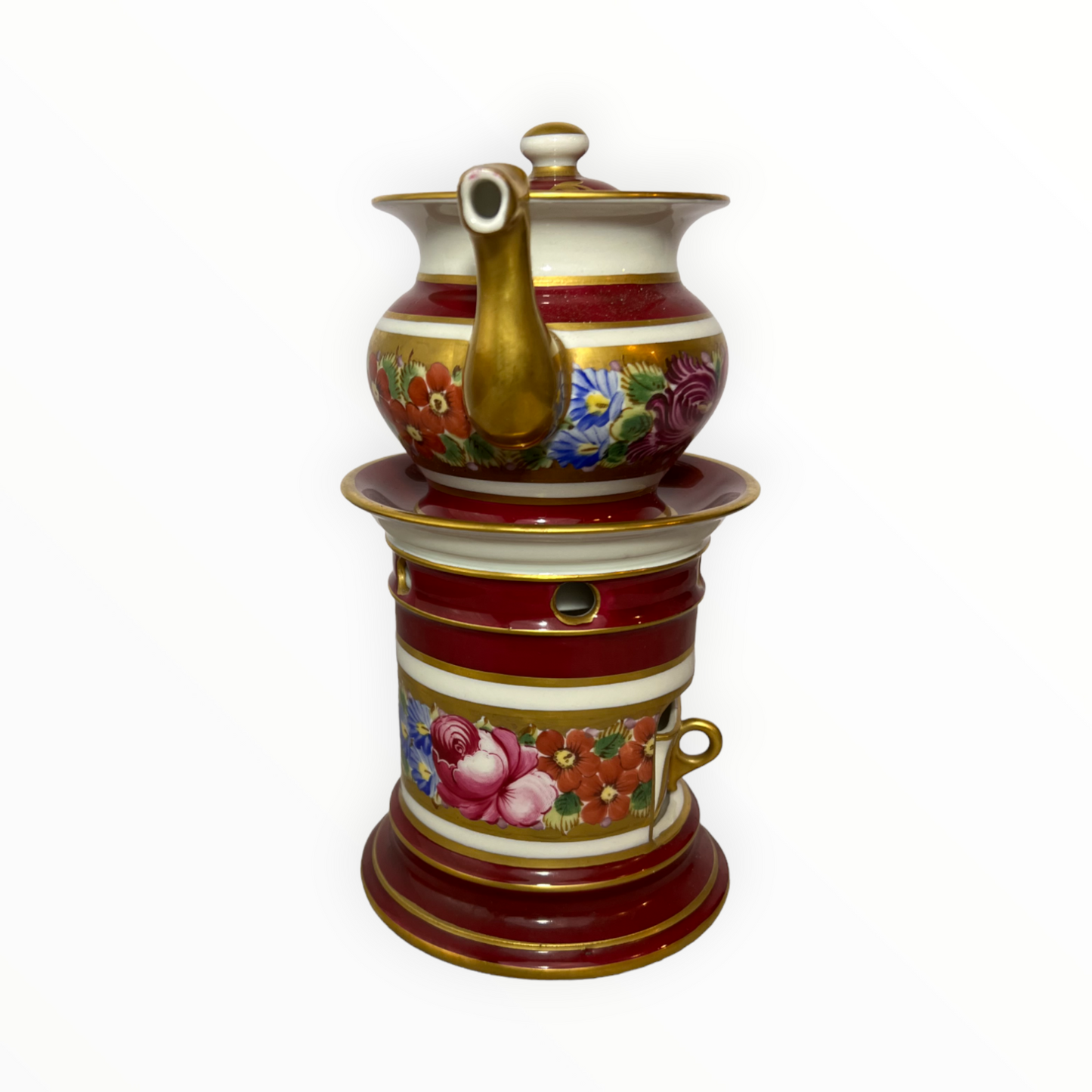 19th Century French Porcelain Veilleuse-Tisaniera