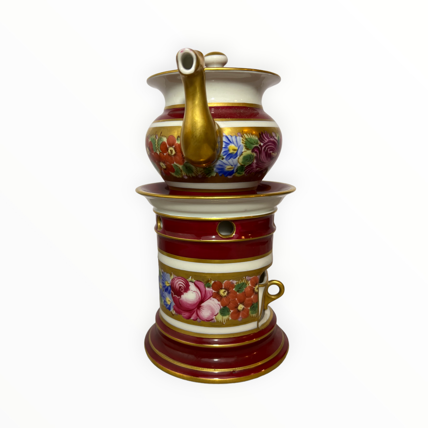 19th Century French Porcelain Veilleuse-Tisaniera