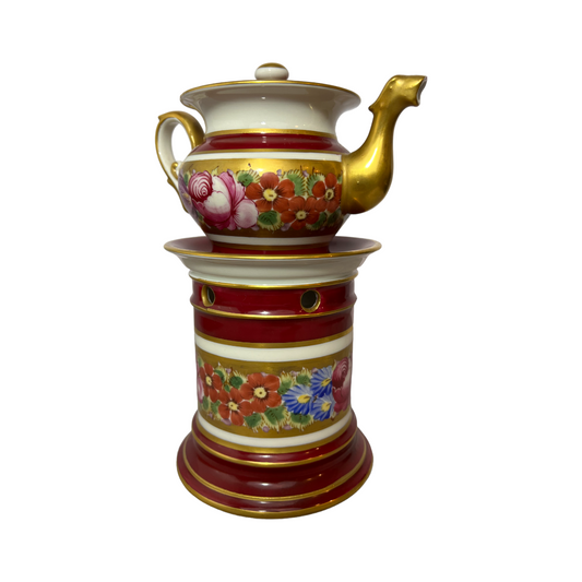 19th Century French Porcelain Veilleuse-tisaniera