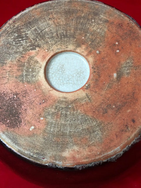 Antique Sang de Boeuf Alms Bowl 19th Century